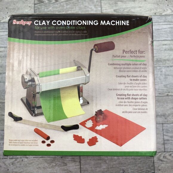 New Sculpey Clay Conditioning Machine Oven-Bake crank Stainless steel Roller - Picture 3 of 5